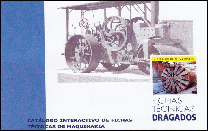 Muestra portada del catálogo de maquinaria de DRAGADOS/ACS