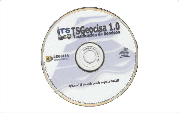 Muestra del CD con el programa TSC Geocisa